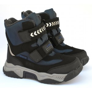 Термоботинки Tom M 7724d Black/Blue, зимние детские сапоги на мальчика