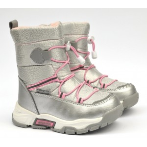 Термоботинки Tom M 9373e Silver, зимние детские сапоги на девочку