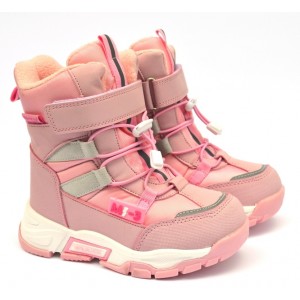 Термоботинки Tom M 9374d Pink, зимние детские сапоги на девочку