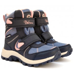 Термоботинки B&G EVS21-12/0312 синий-розовый, сапоги на мембране
