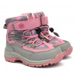 Термоботинки B&G R20-205 розово-серый, сапоги на мембране