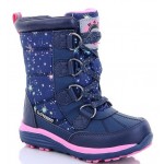 Термочеревики B&amp;G HL209-804 синій-рожевий, чоботи на мембрані