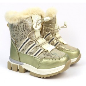 Термочеревики Tom M 7707g Gold, зимові дитячі чоботи на дівчинку