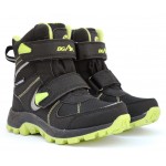 Термоботинки B&G EVS21-11/0415 черный-салатовый, сапоги на мембране