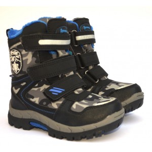 Термочеревики American club HL21/19 Black-Royal, чоботи на мембрані