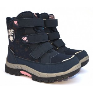 Термочеревики American club HL24/19 Navy-Pink, чоботи на мембрані