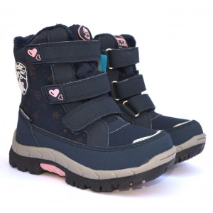 Термоботинки American club HL25/19 Navy-Pink, сапоги на мембране