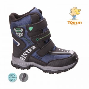 Термоботинки Tom M 3800B Blue, зимние детские сапоги 