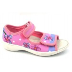 MB тапочки Rzepka 3SA22/1A. Малинові, відкриті босоніжки