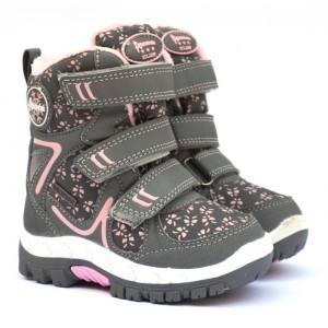 Термоботинки American club RL38/19 Grey-Pink, сапоги на мембране
