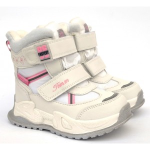Термоботинки Tom M 9563D White, зимние детские сапоги