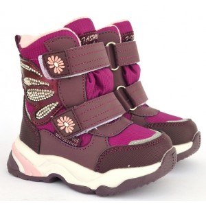 Термоботинки Tom M 10247F Wine Red, зимние детские сапоги