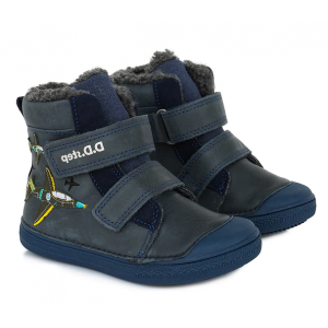 Черевики зимові шкіряні D.D.Step W049-607M, зимові чоботи на хлопчика