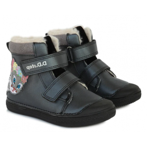 Черевики зимові шкіряні D.D.Step W049-63BM, зимові чоботи на дівчинку