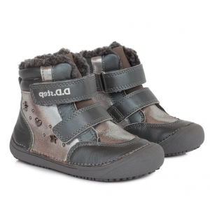 Черевики зимові шкіряні D.D.Step W063-798M, зимові чоботи на дівчинку