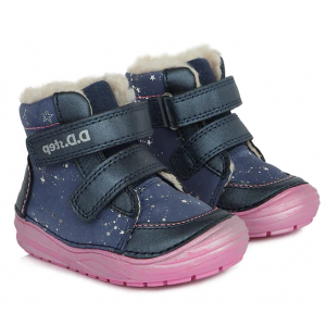 Черевики зимові шкіряні D.D.Step W071-887M, зимові чоботи на дівчинку