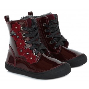 Черевики зимові шкіряні D.D.Step W078-206AM Red, зимові чоботи на дівчинку