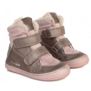 Черевики зимові шкіряні D.D.Step W078-758EL, зимові чоботи на дівчинку