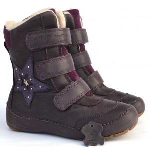 Черевики зимові шкіряні D.D.Step 023-803BM Lavender, зимові чоботи на дівчинку