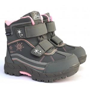 Термочеревики American club HL39/22 Grey/Pink, чоботи на мембрані