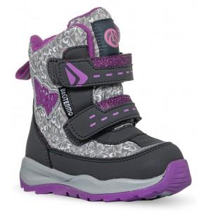 Термоботинки B&G ZTE23-2-0220 серые-фуксия, сапоги на мембране