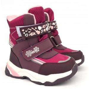 Термочеревики Tom M 10245F Wine Red, зимові дитячі чоботи