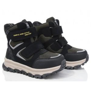 Термоботинки Tom M-Bi&Ki 11201B Black-Green, зимние детские сапоги