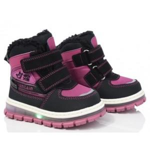 Термочеревики Tom M 11329E Black-Purple, зимові дитячі чоботи
