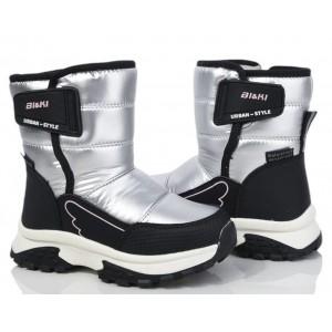 Термоботинки Tom M-Bi&Ki 01381D Silver, зимние детские сапоги