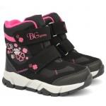 Термочеревики B&G HL24-11 Чорні-Фуксія, чоботи на мембрані