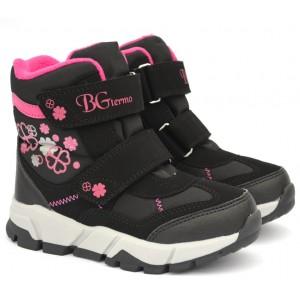 Термочеревики B&G HL24-11 Чорні-Фуксія, чоботи на мембрані