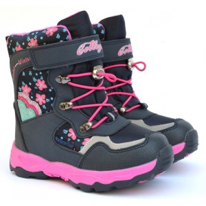 Термоботинки Tom M 5891d Blue-Fuchsia, зимние детские сапоги для девочки