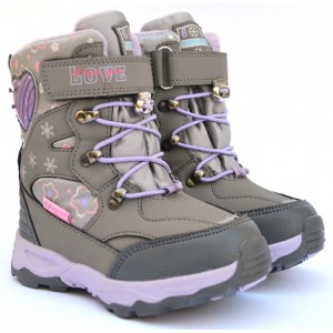 Термоботинки Tom M 5892a-grey, зимние детские сапоги на девочку