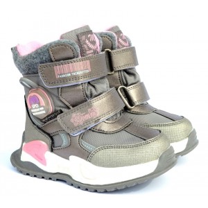 Термоботинки Tom M 9527D Grey, зимние детские сапоги