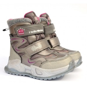 Термоботинки Tom M 9560C Grey, зимние детские сапоги