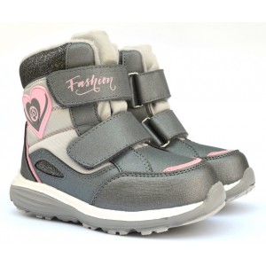 Термоботинки B&G HL21-15/28 серебро, сапоги на мембране