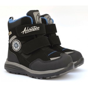 Термоботинки B&G HL21-6/04 черные, сапоги на мембране