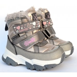 Термоботинки Tom M 10103B Grey, зимние детские сапоги