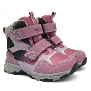 Термоботинки B&G EVS21-8/1823 серо-фиолетовый, сапоги на мембране