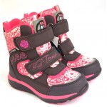 Термоботинки B&G HL209-816 розовый фиолетовый, сапоги на мембране