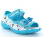 3F тапочки Maja 3SA22/3 блакитні, тканинні босоніжки