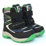 Термоботинки B&G HL209-810 черно-зеленый, сапоги на мембране