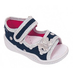 Відкриті босоніжки Vi-GGa-Mi Emilka groszki зі шкіряною устілкою