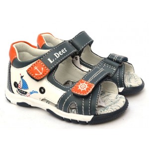 Босоніжки B&G LD180-608 синьо-білі