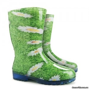 Резиновые сапоги DEMAR RAINNY 0054A (Ромашки)