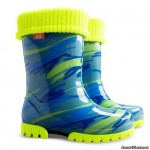 Резиновые сапоги DEMAR TWISTER LUX FLUO 0034D (Желто-голубая мозаика)
