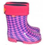 Резиновые сапоги DEMAR TWISTER LUX PRINT 0038HF (Пепита розовая)