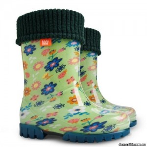 Резиновые сапоги DEMAR TWISTER LUX PRINT 0039U (Цветы на лужайке)