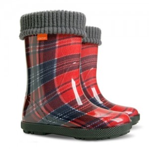 Резиновые сапоги DEMAR HAWAI LUX PRINT 0049AD (Красный плед)