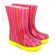 Резиновые сапоги DEMAR HAWAI PRINT ag (Розовые полоски) - без утеплителя